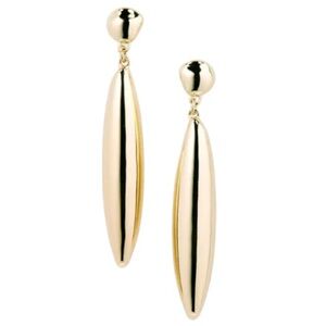 Nine West Gold Linear Teardrop Elegant Earrings